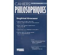 Siegfried Kracauer (Cahiers Philosophiques, n° 143 4/2015)