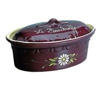 Siegfried Terrine Baeckeoffe N°6 37,5 cm capacité 4 L Aubergine/Fleurs blanches