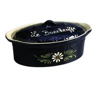 SIEGFRIED - Terrine - 41.5 cm - capacité 5 L - bleu/ fleurs blanches - Baeckeoffe N°7
