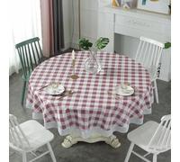 SIEKEO Nappe Ronde en PVC 137-220 cm, imperméable, résistante à l'huile, Housse de Table pour décoration Cuisine et Salle à Manger, idéale pour fêtes et événements (Style3, Diamètre 220cm)