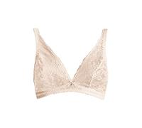 SIèLEI Soutien-gorge Bralette Triangle non rembourré, réalisé en Laize raffinée, sans armature avec centre de nœud en satin et bijou avec point de lumière Art 2678, Poudre, 100B