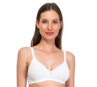 SIèLEI, Soutien-Gorge Semi-Coussin sans Armature, en Coton Bio, 100% Naturel, fabriqué en Italie, Blanc, Taille 4B