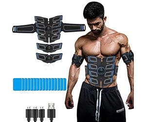 sielife Electrostimulateur Musculaire, Ceinture Abdominale Electrostimulation 8 Pads EMS Stimulateur Appareil Electrostimulation Musculaire Femme Homme Entraînement Abdominal pour Abdomen/Bras/Jambes
