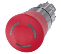 Siemens 22mm bouton coup de poing d'arrêt rouge - 3SU10511HB200AA0