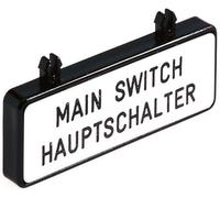 Siemens 3LD9286-1A Étiquette supplémentaire, allemand/anglais, 47 mmx17 mm, accessoires pour interrupteurs de commande principale et d'arrêt d'urgence, Blanc