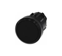 Siemens 3SU10000AB100AA0 Bouton-poussoir en plastique, IP66, IP67, indice de protection IP69K, plastique, 22 mm, noir