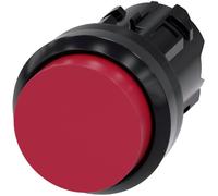 Siemens 3SU10000BB200AA0 3SU1000-0BB20-0AA0 Bouton-poussoir collerette plastique, rond bouton noir, rouge 1 pc(s)