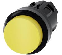 Siemens 3SU10000BB300AA0 3SU1000-0BB30-0AA0 Bouton-poussoir collerette plastique, rond bouton noir, jaune 1 pc(s)