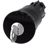 Siemens 3SU10001HG100AA0 3SU1000-1HG10-0AA0 Bouton-poussoir coup de poing bouton noir décrochage par clef 1 pc(s)