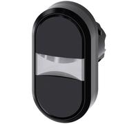 Siemens 3SU10003AB110AA0 3SU1000-3AB11-0AA0 Bouton-poussoir à double touche collerette plastique bouton noir 1 pc(s)