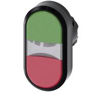 Siemens 3SU10003AB420AA0 3SU1000-3AB42-0AA0 Bouton-poussoir à double touche collerette plastique bouton noir, vert, rouge 1 pc(s)