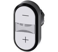 Siemens 3SU10003AB660AL0 3SU1000-3AB66-0AL0 Bouton-poussoir à double touche collerette plastique bouton noir, blanc 1 pc(s)