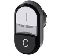 Siemens 3SU10003BB610AK0 3SU1000-3BB61-0AK0 Bouton-poussoir à double touche collerette plastique bouton noir, blanc 1 pc(s)