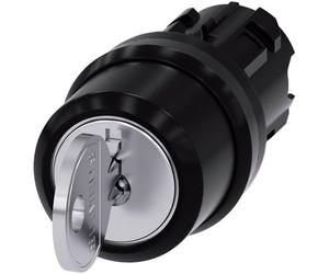 Siemens 3SU10004BL110AA0 3SU1000-4BL11-0AA0 Commutateur ollerette plastique clé noir 2 x 45 ° décrochage par clef 1 pc(s) Piece