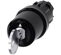 Siemens 3SU10005HJ010AA0 3SU1000-5HJ01-0AA0 Commutateur ollerette plastique clé noir, argent 1 x 90 ° 1 pc(s)