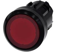 Siemens 3SU10010AA200AA0 3SU1001-0AA20-0AA0 Bouton-poussoir lumineux à rappel collerette plastique, rond bouton noir, roug