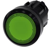 Siemens 3SU10010AA400AA0 3SU1001-0AA40-0AA0 Bouton-poussoir lumineux à rappel collerette plastique, rond bouton noir, ver