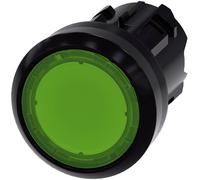 Siemens 3SU10010AB400AA0 3SU1001-0AB40-0AA0 Bouton-poussoir lumineux à rappel actionneur plat, collerette plastique vert 1 pc(s)