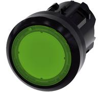 Siemens 3SU10010AB400AA0 3SU1001-0AB40-0AA0 Bouton-poussoir lumineux à rappel actionneur plat, collerette plastique vert 1 pc(s)