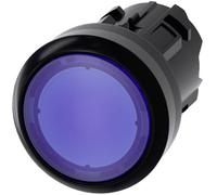 Siemens 3SU10010AD500AA0 3SU1001-0AD50-0AA0 Voyant lumineux collerette plastique, rond bouton noir, bleu 1 pc(s)