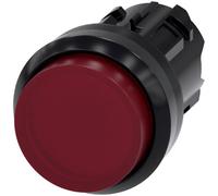 Siemens 3SU10010BB200AA0 3SU1001-0BB20-0AA0 Bouton-poussoir lumineux à rappel collerette plastique, rond bouton noir, rouge