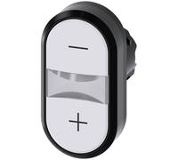 Siemens 3SU10013AB660AL0 3SU1001-3AB66-0AL0 Bouton-poussoir à double touche collerette plastique bouton noir, blanc 1 pc(s)