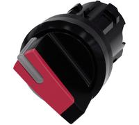 Siemens 3SU10022BC200AA0 3SU1002-2BC20-0AA0 Commutateur à manette collerette plastique, illuminable levier noir, rouge 1 x 45 °