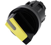 Siemens 3SU10022BC300AA0 3SU1002-2BC30-0AA0 Commutateur à manette collerette plastique, illuminable levier noir, jaune 1 x 45 °