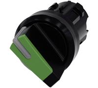 Siemens 3SU10022BC400AA0 3SU1002-2BC40-0AA0 Commutateur à manette collerette plastique, illuminable levier noir, vert 1 x 45 °