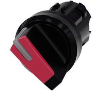 Siemens 3SU10022BF200AA0 3SU1002-2BF20-0AA0 Commutateur à manette collerette plastique, illuminable levier noir, rouge 1 x 90 °