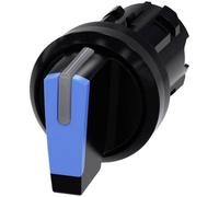 Siemens 3SU10022BL500AA0 3SU1002-2BL50-0AA0 Commutateur à manette collerette plastique, illuminable levier noir, bleu 2 x 45 °