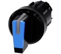 Siemens 3SU10022BM500AA0 3SU1002-2BM50-0AA0 Commutateur à manette collerette plastique, illuminable levier noir, bleu 2 x 45 °