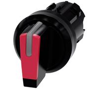Siemens 3SU10022BN200AA0 3SU1002-2BN20-0AA0 Commutateur à manette collerette plastique, illuminable levier noir, rouge 2 x 45 °
