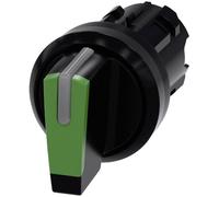 Siemens 3SU10022BP400AA0 3SU1002-2BP40-0AA0 Commutateur à manette collerette plastique, illuminable levier noir, vert 2 x 45 °