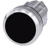 Siemens 3SU10500AB100AA0 3SU1050-0AB10-0AA0 Bouton-poussoir collerette métal, finition brillante, actionneur plat noir 1 pc(s)