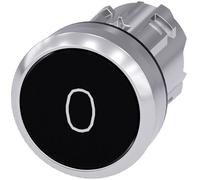 Siemens 3SU10500AB100AD0 3SU1050-0AB10-0AD0 Bouton-poussoir collerette métal, finition brillante, rond bouton argent, noir 1 pc(s)