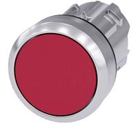 Siemens 3SU10500AB200AA0 3SU1050-0AB20-0AA0 Bouton-poussoir collerette métal, finition brillante, actionneur plat bouton rouge 1 pc(s) Piece