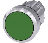 Siemens 3SU10500AB400AA0 3SU1050-0AB40-0AA0 Bouton-poussoir collerette métal, finition brillante, actionneur plat vert 1 pc(s)