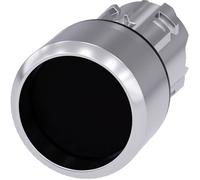 Siemens 3SU10500CB100AA0 3SU1050-0CB10-0AA0 Bouton-poussoir collerette métal, finition brillante, rond bouton argent, noir 1 pc(s)