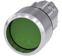 Siemens 3SU10500CB400AA0 3SU1050-0CB40-0AA0 Bouton-poussoir collerette métal, finition brillante, rond bouton argent, vert 1 pc(s)