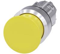 Siemens 3SU10501AD300AA0 3SU1050-1AD30-0AA0 Bouton-poussoir coup de poing collerette métal, finition brillante bouton argent