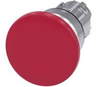 Siemens 3SU10501BD200AA0 3SU1050-1BD20-0AA0 Bouton-poussoir coup de poing collerette métal, finition brillante bouton argent