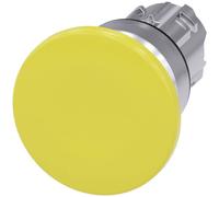 Siemens 3SU10501BD300AA0 3SU1050-1BD30-0AA0 Bouton-poussoir coup de poing collerette métal, finition brillante bouton argent