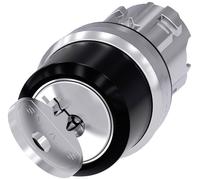Siemens 3SU10504BF110AA0 3SU1050-4BF11-0AA0 Commutateur à clé collerette métal, finition brillante noir 1 x 90 ° décrochage par