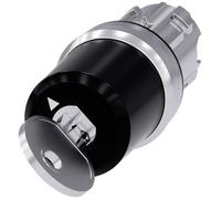 Siemens 3SU10505BF010AA0 3SU1050-5BF01-0AA0 Commutateur à clé collerette métal, finition brillante noir 1 x 90 ° décrochage par