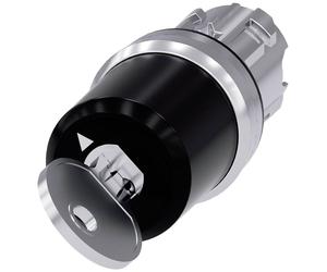 Siemens 3SU10505BF010AA0 3SU1050-5BF01-0AA0 Commutateur ollerette métal, finition brillante noir 1 x 90 ° décrochage par