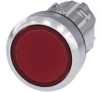 Siemens 3SU10510AB200AA0 3SU1051-0AB20-0AA0 Bouton-poussoir lumineux à rappel actionneur plat, collerette métal, finition
