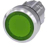 Siemens 3SU10510AB400AA0 3SU1051-0AB40-0AA0 Bouton-poussoir lumineux à rappel actionneur plat, collerette métal, finition