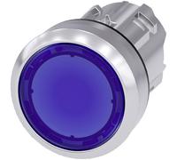 Siemens 3SU10510AB500AA0 3SU1051-0AB50-0AA0 Bouton-poussoir lumineux à rappel actionneur plat, collerette métal, finition