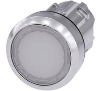 Siemens 3SU10510AB600AA0 3SU1051-0AB60-0AA0 Bouton-poussoir lumineux à rappel actionneur plat, collerette métal, finition